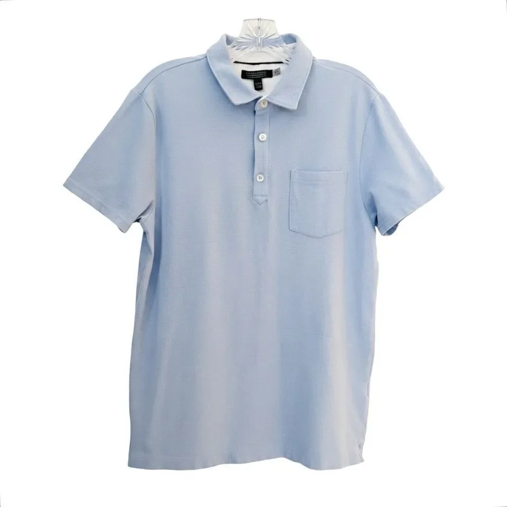 Banana Republic Men's Blue Short Sleeve Polo Shirt